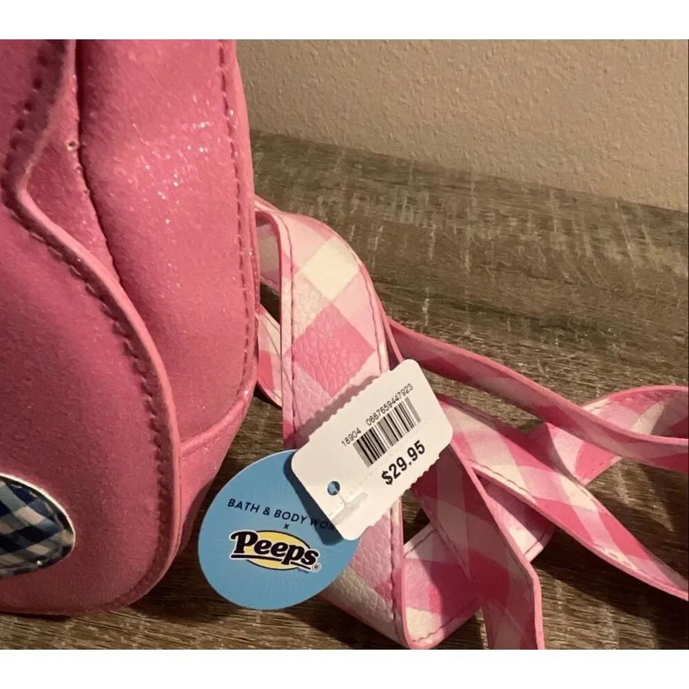 Bath & Body Works Pink Glitter Peeps Bunny Mini Backpack
